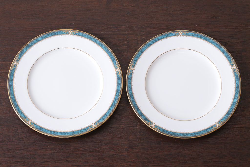 アンティーク雑貨　中古　ノリタケ(Noritake) エセックスコート　プレート2枚(洋食器)