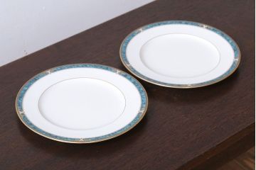 アンティーク雑貨　中古　ノリタケ(Noritake) エセックスコート　プレート2枚(洋食器)