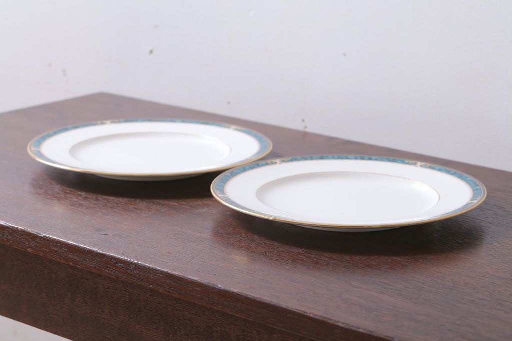 アンティーク雑貨　中古　ノリタケ(Noritake) エセックスコート　プレート2枚(洋食器)
