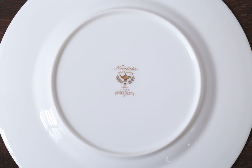 アンティーク雑貨　中古　ノリタケ(Noritake) エセックスコート　プレート2枚(洋食器)