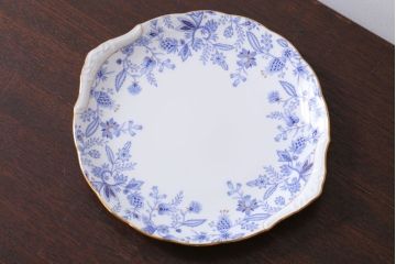 アンティーク雑貨　中古　ノリタケ(Noritake) ブルーソレンティーノ　パーティプレート(洋食器)