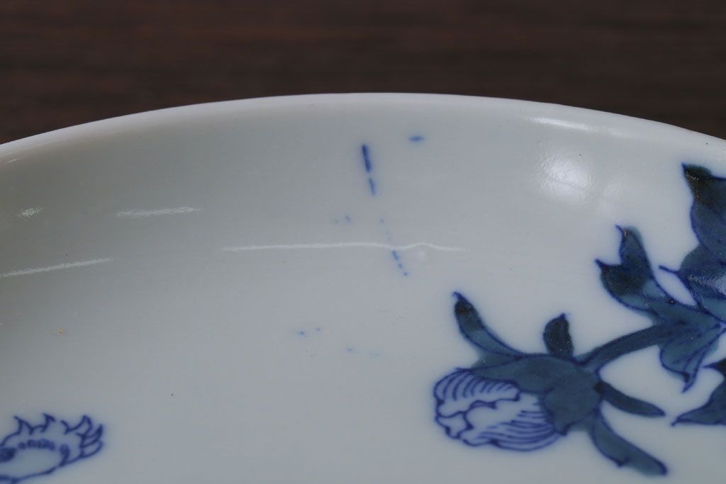 アンティーク雑貨　古民具・骨董　大正〜昭和初期!唐獅子牡丹　小皿3枚(伊万里)