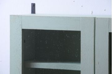 アンティーク家具　アンティークペイント　壁掛けキャビネット(収納棚)(2)