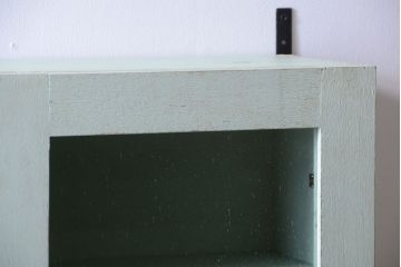 アンティーク家具　アンティークペイント　壁掛けキャビネット(収納棚)(2)