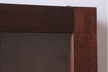 アンティーク家具　アンティーク　古い木製のお洒落な縦型壁掛け戸棚(2)