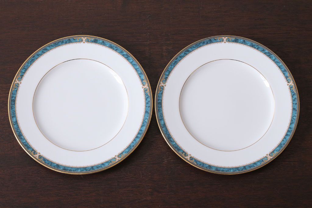 アンティーク雑貨　中古　ノリタケ(Noritake) エセックスコート　プレート2枚(洋食器)(2)