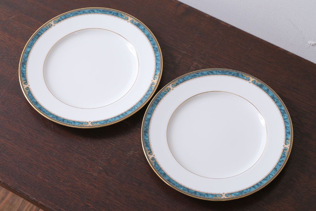 アンティーク雑貨　中古　ノリタケ(Noritake) エセックスコート　プレート2枚(洋食器)(2)