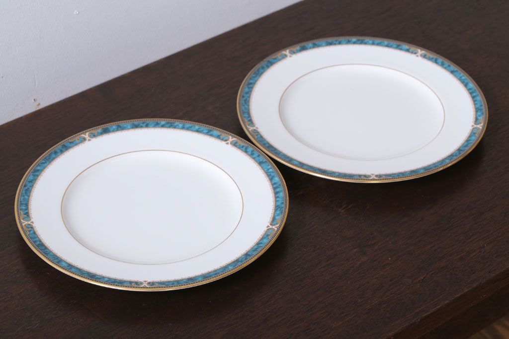 アンティーク雑貨　中古　ノリタケ(Noritake) エセックスコート　プレート2枚(洋食器)(2)