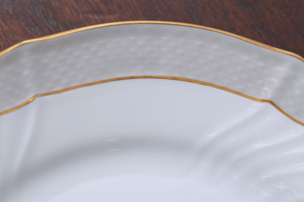 アンティーク雑貨　中古　イタリアRichard Ginori(リチャードジノリ)　ベッキオグレース　プレート2枚セット(洋食器)