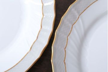 アンティーク雑貨　中古　イタリアRichard Ginori(リチャードジノリ)　ベッキオグレース　プレート2枚セット(洋食器)