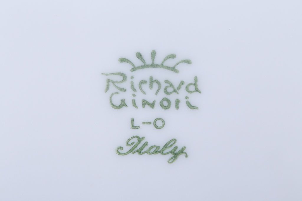 アンティーク雑貨　中古　イタリアRichard Ginori(リチャードジノリ)　ベッキオグレース　プレート2枚セット(洋食器)