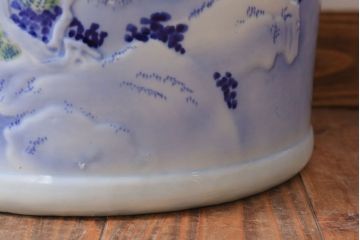 アンティーク雑貨　古民具・骨董　山水図　アンティーク瀬戸火鉢