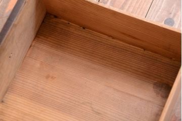 アンティーク家具　和製アンティーク　モールガラス引き戸付き!古い木製の戸棚(収納棚)