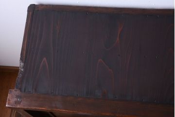 アンティーク家具　古民具・骨董　鏡板玉杢材!アンティーク戸棚(収納棚)