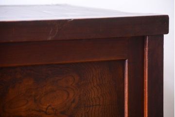 アンティーク家具　古民具・骨董　鏡板玉杢材!アンティーク戸棚(収納棚)