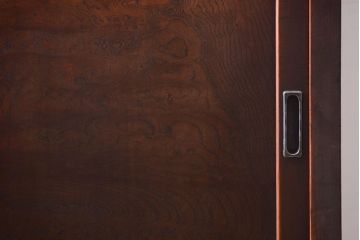 アンティーク家具　古民具・骨董　鏡板玉杢材!アンティーク戸棚(収納棚)