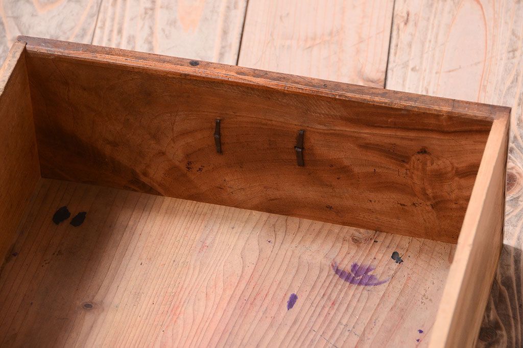 アンティーク家具　古民具・骨董　鏡板玉杢材!アンティーク戸棚(収納棚)