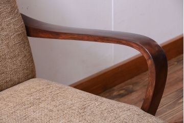 レトロ家具　アンティーク　シンプルでレトロなアームソファ(2)