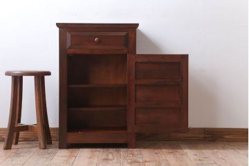 中古　松本民芸家具　C型電話台