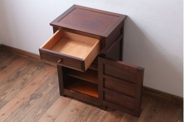 中古　松本民芸家具　C型電話台