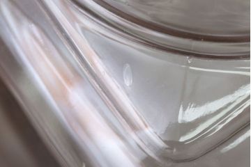 アンティーク雑貨　昭和レトロ　古い駄菓子屋のアンティークガラス瓶(ビン)2個セット