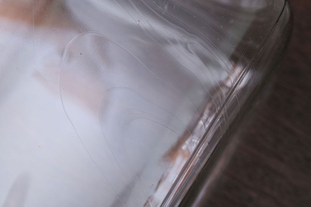 アンティーク雑貨　昭和レトロ　古い駄菓子屋のアンティークガラス瓶(ビン)2個セット