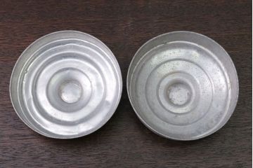 アンティーク雑貨　昭和レトロ　古い駄菓子屋のアンティークガラス瓶(ビン)2個セット