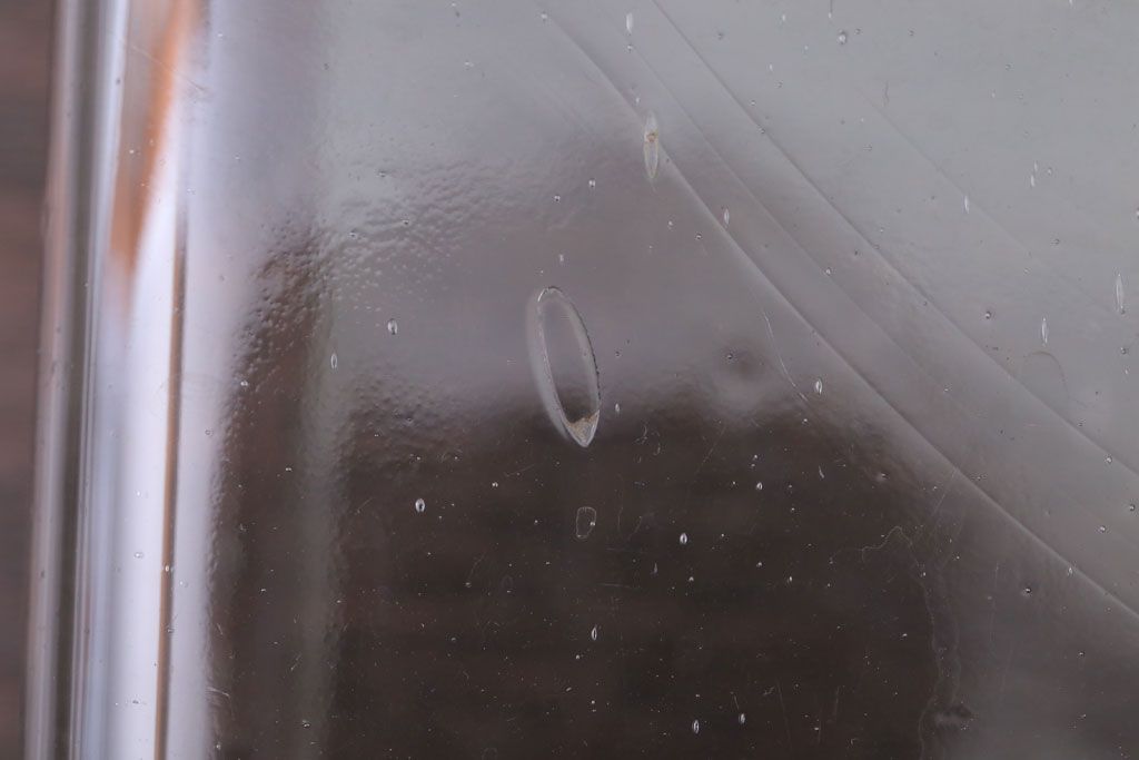 アンティーク雑貨　昭和レトロ　古い駄菓子屋のアンティークガラス瓶(ビン)2個セット(2)