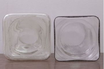 アンティーク雑貨　昭和レトロ　古い駄菓子屋のアンティークガラス瓶(ビン)2個セット(2)