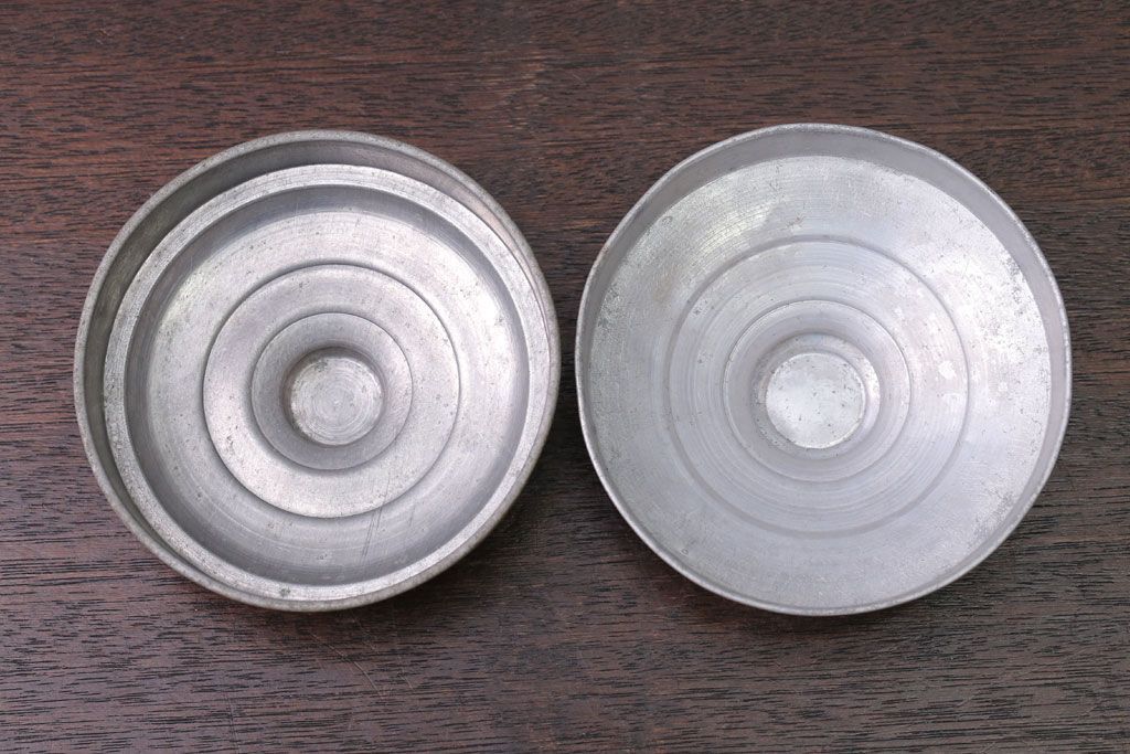 アンティーク雑貨　昭和レトロ　古い駄菓子屋のアンティークガラス瓶(ビン)2個セット(2)