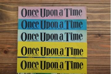 アンティーク雑貨　イギリスビンテージ　1971年　Once Upon a Time 児童雑誌(絵本)5冊セット