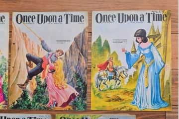 アンティーク雑貨　イギリスビンテージ　1972年　Once Upon a Time 児童雑誌(絵本)5冊セット