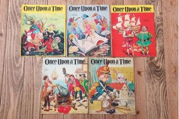 アンティーク雑貨　イギリスビンテージ　1971年　Once Upon a Time 児童絵本(雑誌)5冊セット
