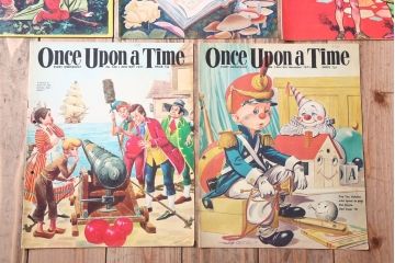 アンティーク雑貨　イギリスビンテージ　1971年　Once Upon a Time 児童絵本(雑誌)5冊セット