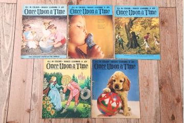 アンティーク雑貨　イギリスビンテージ　1969年　Once Upon a Time 児童雑誌(絵本)5冊セット