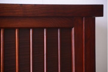 アンティーク家具　古民具・骨董　江戸期　前面欅材のかくし付きアンティーク車箪笥(帳場箪笥)