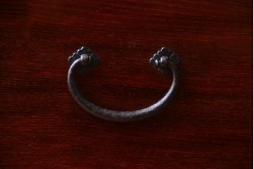 アンティーク家具　古民具・骨董　江戸期　前面欅材のかくし付きアンティーク車箪笥(帳場箪笥)