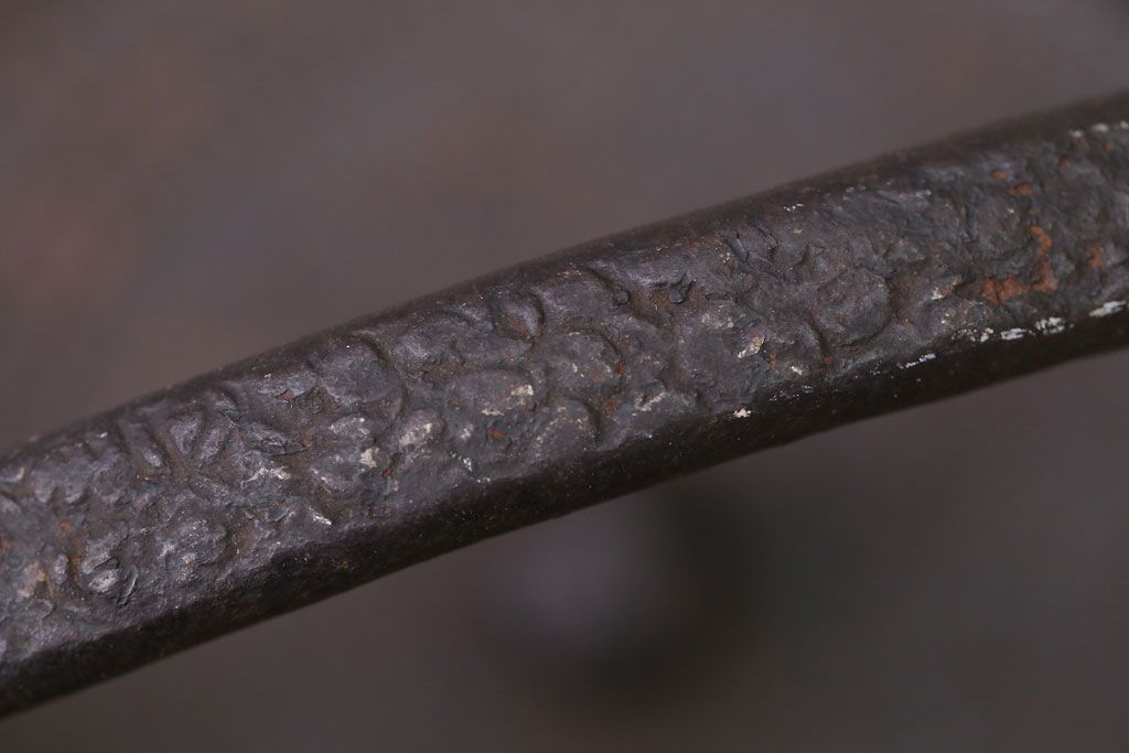 アンティーク雑貨　古民具・骨董　古い富士形あられ鉄瓶(三巌堂?)