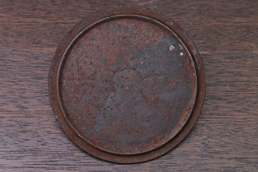 アンティーク雑貨　古民具・骨董　古い富士形あられ鉄瓶(三巌堂?)