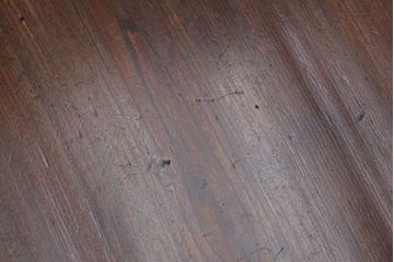 アンティーク家具　和製アンティーク　小ぶりな古い栓材製の角ちゃぶ台