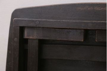 アンティーク家具　和製アンティーク　小ぶりな古い栓材製の角ちゃぶ台