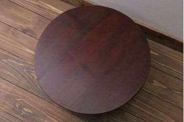 アンティーク家具　和製アンティーク　小ぶりな古い栗材製の丸ちゃぶ台