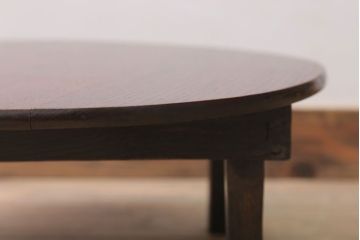 アンティーク家具　和製アンティーク　小ぶりな古い栗材製の丸ちゃぶ台