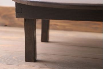 アンティーク家具　和製アンティーク　小ぶりな古い栗材製の丸ちゃぶ台