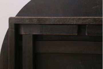 アンティーク家具　和製アンティーク　小ぶりな古い栗材製の丸ちゃぶ台