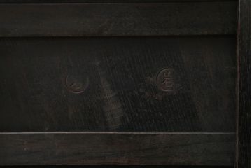 アンティーク家具　和製アンティーク　小ぶりな古い栗材製の丸ちゃぶ台