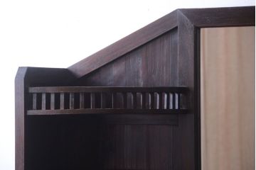 アンティーク家具　大正ロマン　古い木製の特大アンティークキャビネット(収納棚)