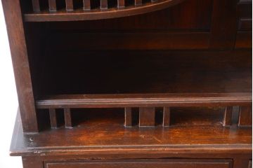 アンティーク家具　大正ロマン　古い木製の特大アンティークキャビネット(収納棚)