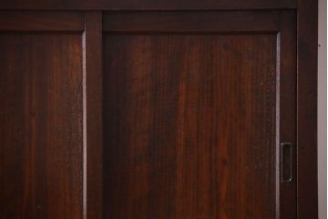 アンティーク家具　大正ロマン　古い木製の特大アンティークキャビネット(収納棚)