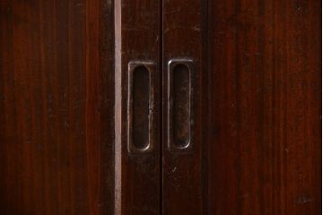 アンティーク家具　大正ロマン　古い木製の特大アンティークキャビネット(収納棚)